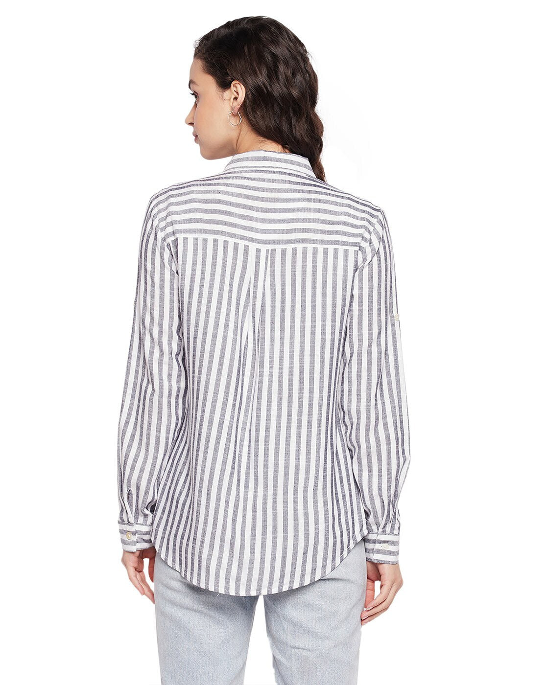 VERO MODA Women Striped Shirt With Patch Pockets