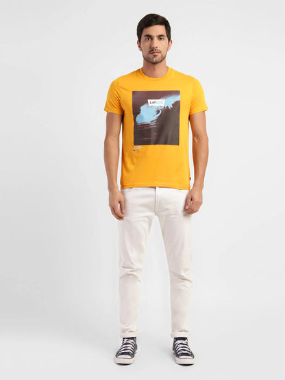 Levi’s Men's Graphic Print Crew Neck T-shirt Yellow