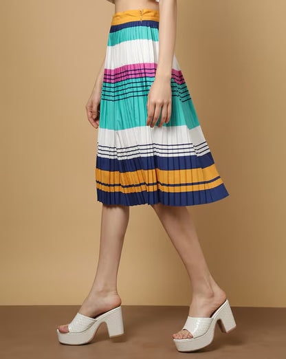 Vero Moda Striped Flared Skirt