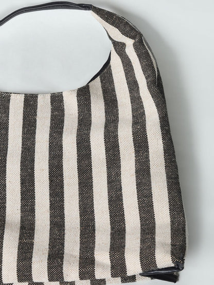 Black Striped Bag