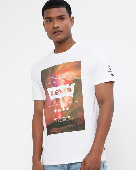 Levi’s Regular Fit Logo Print Crew-Neck T-Shirt