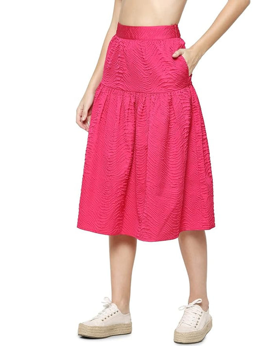 ONLY Women's Polyester Western Midi Skirt