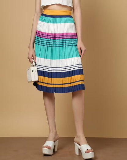 Vero Moda Striped Flared Skirt