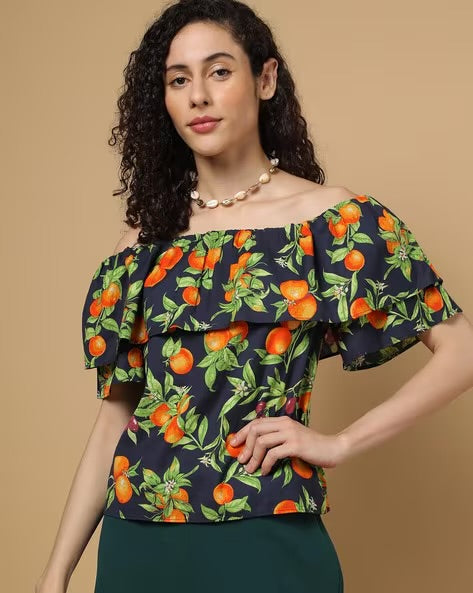 Vero Moda Printed Off-Shoulder Top