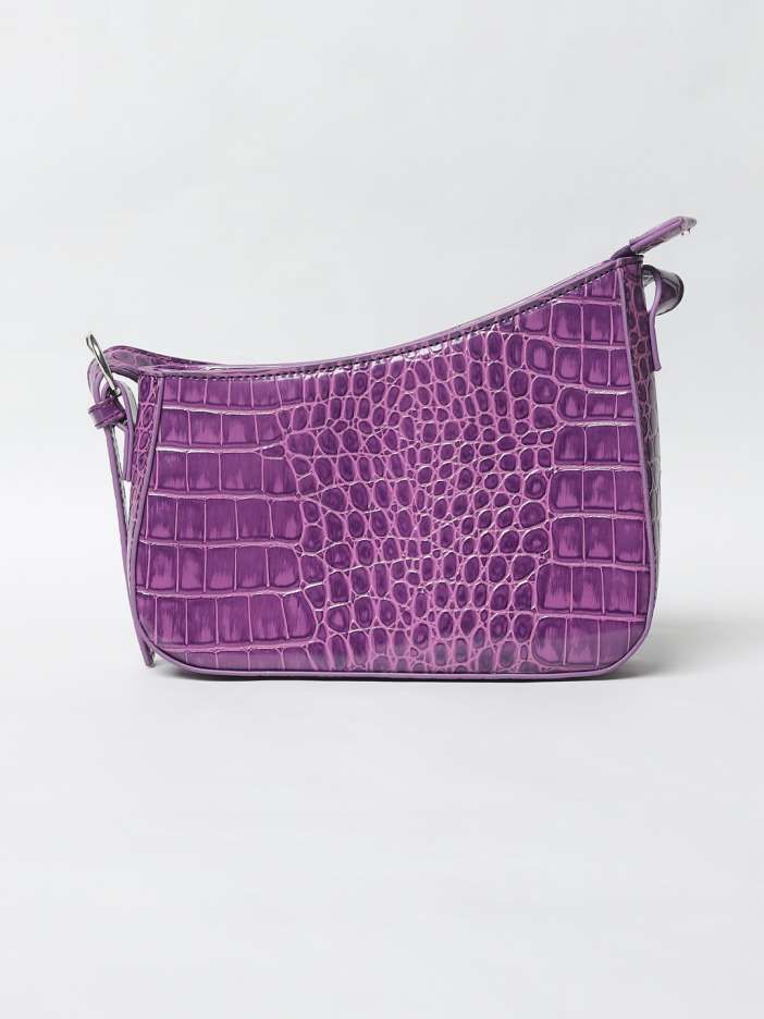 Women Purple Textured Structured Sling Bag