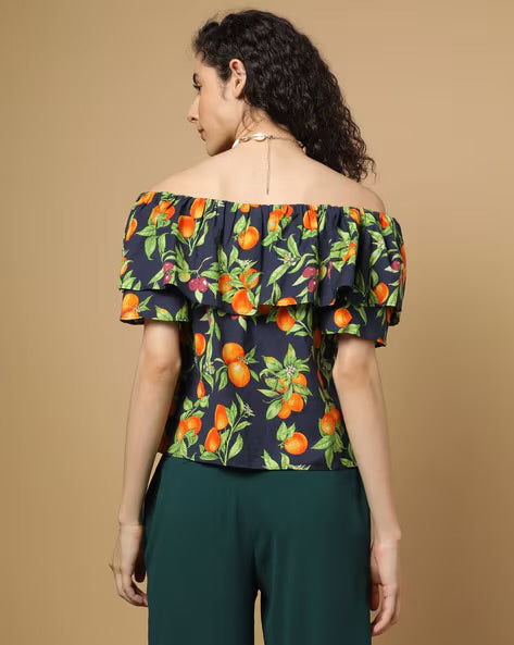 Vero Moda Printed Off-Shoulder Top