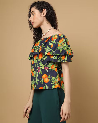 Vero Moda Printed Off-Shoulder Top