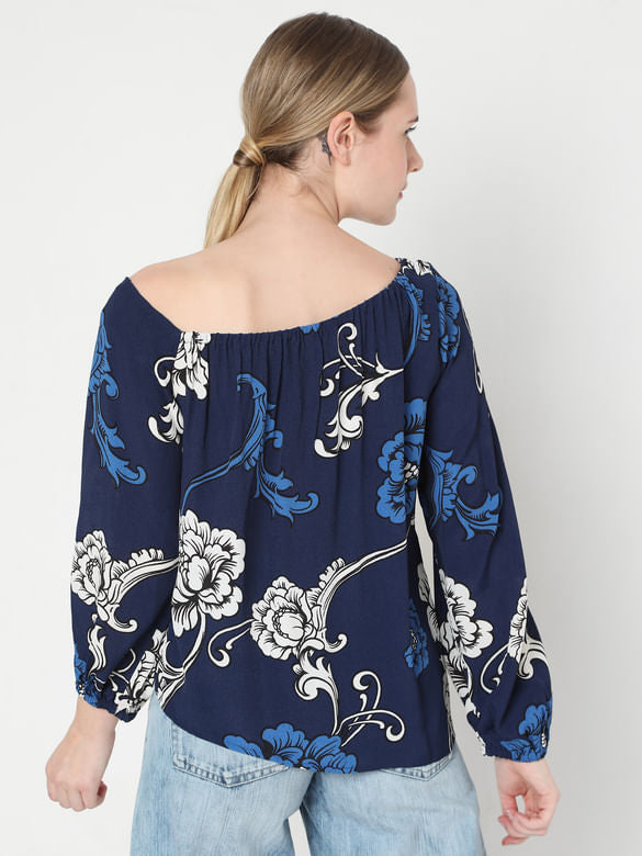 Vero Moda BLUE FLORAL TOP