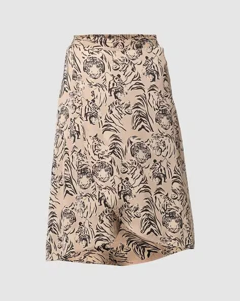 Vero Moda printed a line skirt with tulip hemline