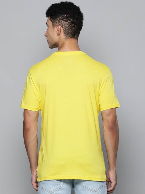 Levi's Limelight Yellow Printed T-Shirt