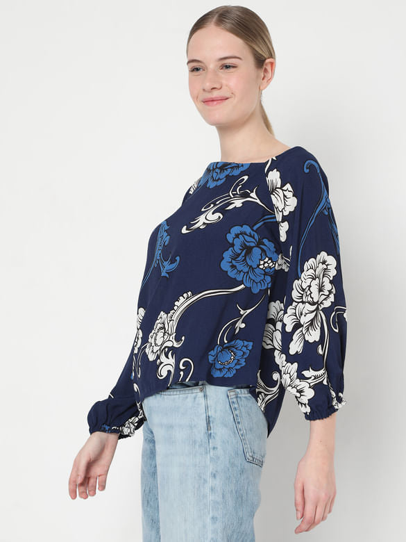 Vero Moda BLUE FLORAL TOP