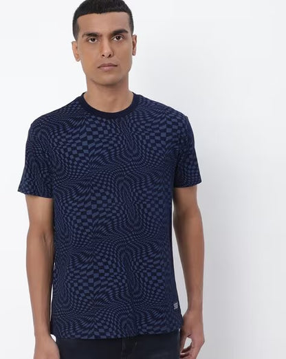 Levi's Regular Fit Geometric Print Crew-Neck T-Shirt