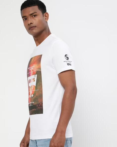 Levi’s Regular Fit Logo Print Crew-Neck T-Shirt