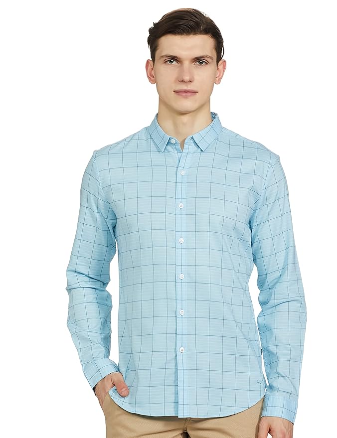 LEVIS Checked Shirt with Spread Collar