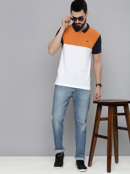 Levi's Men Regular Fit Color block Cotton Polo T-Shirt