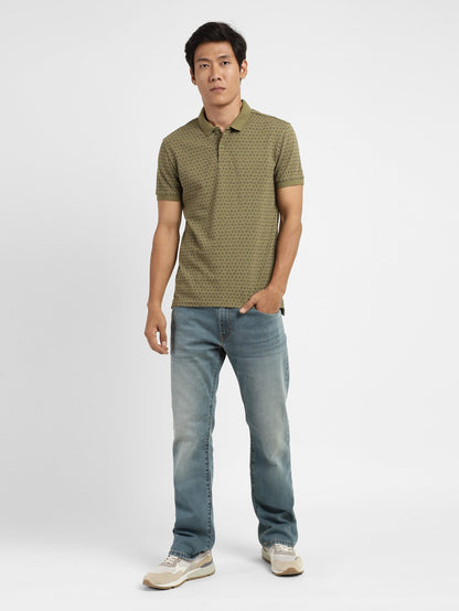 Levi's Men's Floral Polo Cotton Green T-shirt