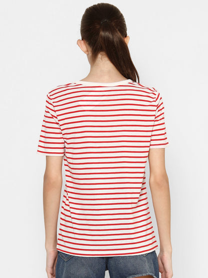 Only Mars Red & White Striped T-Shirt