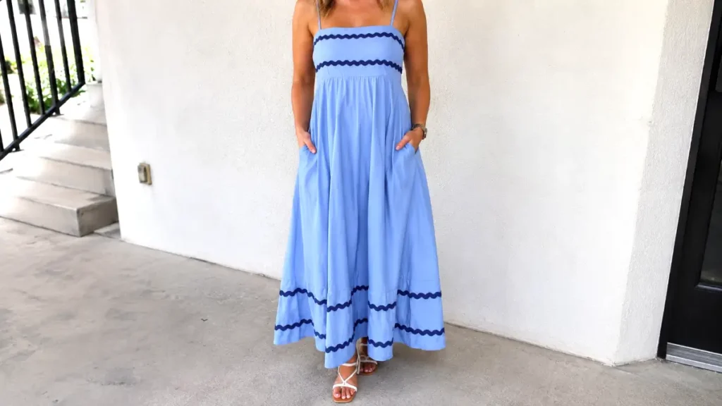 Hem length of the dress on a 5'4" wearer